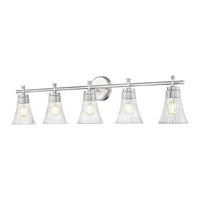 Z-Lite Belle 5 Light Vanity, Brushed Nickel/Clear - 7519-5V-BN