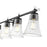 Z-Lite Belle 5 Light Vanity, Matte Black/Clear