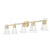 Z-Lite Belle 5 Light Vanity, Modern Gold/Clear