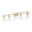 Z-Lite Belle 5 Light Vanity, Modern Gold/Clear