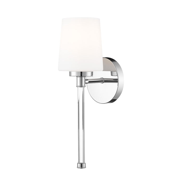 Z-Lite Henri 1 Light Wall Sconce, Chrome /White Opal - 7700-1S-CH