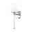 Z-Lite Henri 1 Light Wall Sconce, Chrome /White Opal