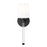 Z-Lite Henri 1 Light Wall Sconce, Matte Black/White Opal