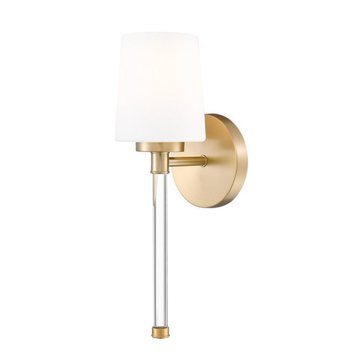 Z-Lite Henri 1 Light Wall Sconce, Modern Gold/White Opal - 7700-1S-MGLD
