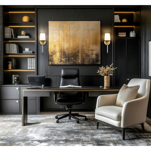 Z-Lite Henri 1 Light Wall Sconce, Modern Gold/White Opal