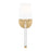 Z-Lite Henri 1 Light Wall Sconce, Modern Gold/White Opal