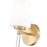 Z-Lite Henri 1 Light Wall Sconce, Modern Gold/White Opal