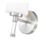 Z-Lite Henri 1 Light Vanity, Brushed Nickel/White Opal