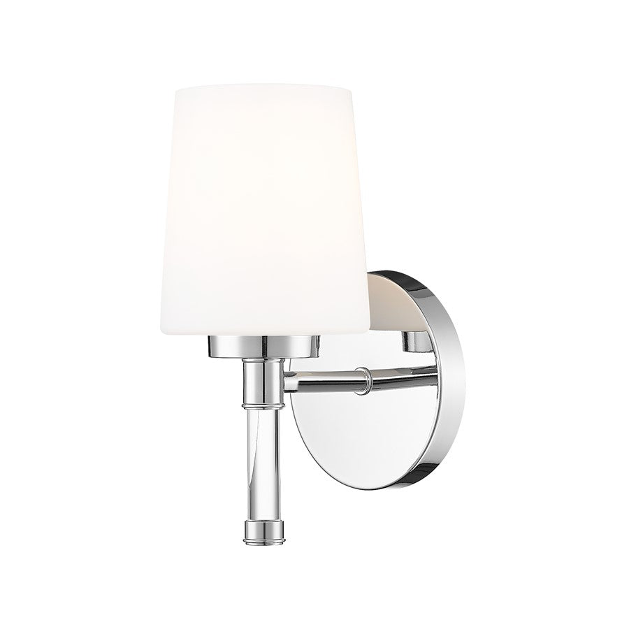 Z-Lite Henri 1 Light Vanity, Chrome /White Opal - 7700-1V-CH