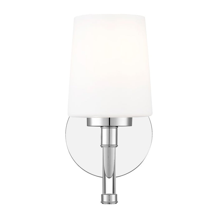 Z-Lite Henri 1 Light Vanity, Chrome /White Opal