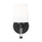 Z-Lite Henri 1 Light Vanity, Matte Black/White Opal