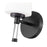 Z-Lite Henri 1 Light Vanity, Matte Black/White Opal