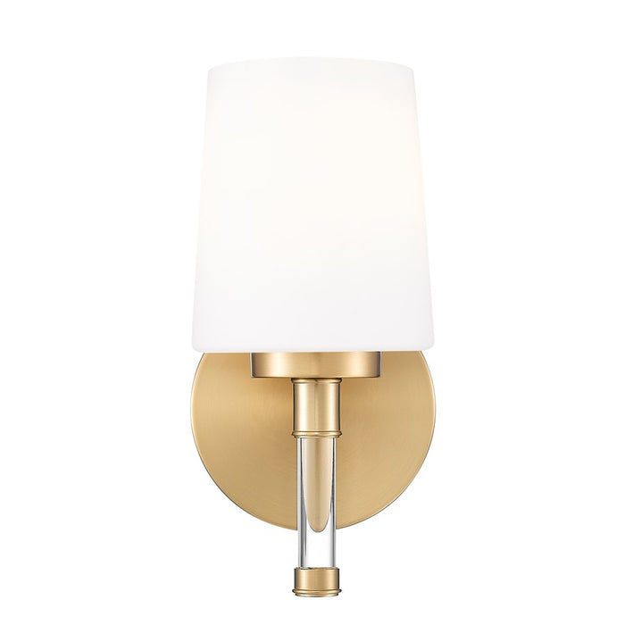 Z-Lite Henri 1 Light Vanity, Modern Gold/White Opal