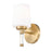 Z-Lite Henri 1 Light Vanity, Modern Gold/White Opal