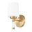 Z-Lite Henri 1 Light Vanity, Modern Gold/White Opal