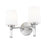 Z-Lite Henri 2 Light Vanity, Brushed Nickel/White Opal