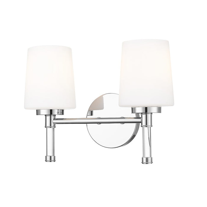 Z-Lite Henri 2 Light Vanity, Chrome /White Opal - 7700-2V-CH