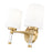 Z-Lite Henri 2 Light Vanity, Modern Gold/White Opal
