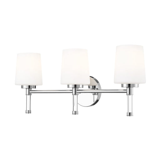 Z-Lite Henri 3 Light Vanity, Chrome /White Opal - 7700-3V-CH