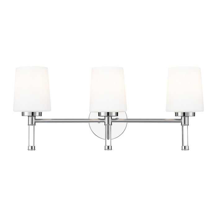 Z-Lite Henri 3 Light Vanity, Chrome /White Opal