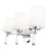 Z-Lite Henri 3 Light Vanity, Chrome /White Opal