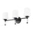 Z-Lite Henri 3 Light Vanity, Matte Black/White Opal