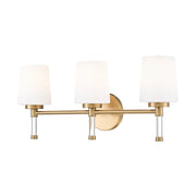 Z-Lite Henri 3 Light Vanity, Modern Gold/White Opal - 7700-3V-MGLD