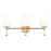 Z-Lite Henri 3 Light Vanity, Modern Gold/White Opal