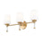 Z-Lite Henri 3 Light Vanity, Modern Gold/White Opal