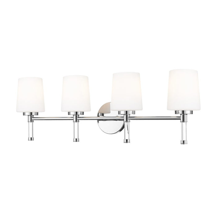 Z-Lite Henri 4 Light Vanity, Chrome /White Opal - 7700-4V-CH