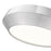 Z-Lite Quasars 1 Light 12" Flush Mount, Brushed Nickel/White