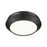 Z-Lite Quasars 1 Light 12" Flush Mount, Matte Black/White