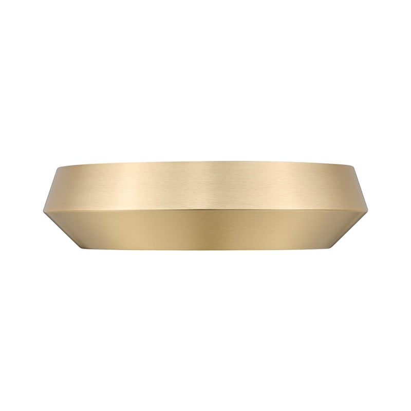 Z-Lite Quasars 1 Light 12" Flush Mount, Modern Gold/White