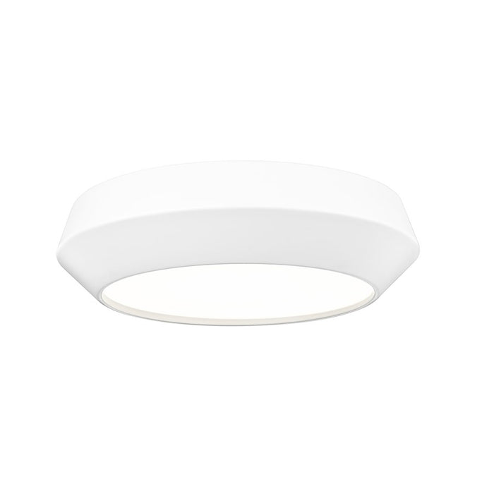Z-Lite Quasars 1 Light 12" Flush Mount, Matte White/White - 7701F12-MW-LED