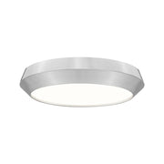 Z-Lite Quasars 1 Light 16" Flush Mount, Brushed Nickel/White - 7701F16-BN-LED
