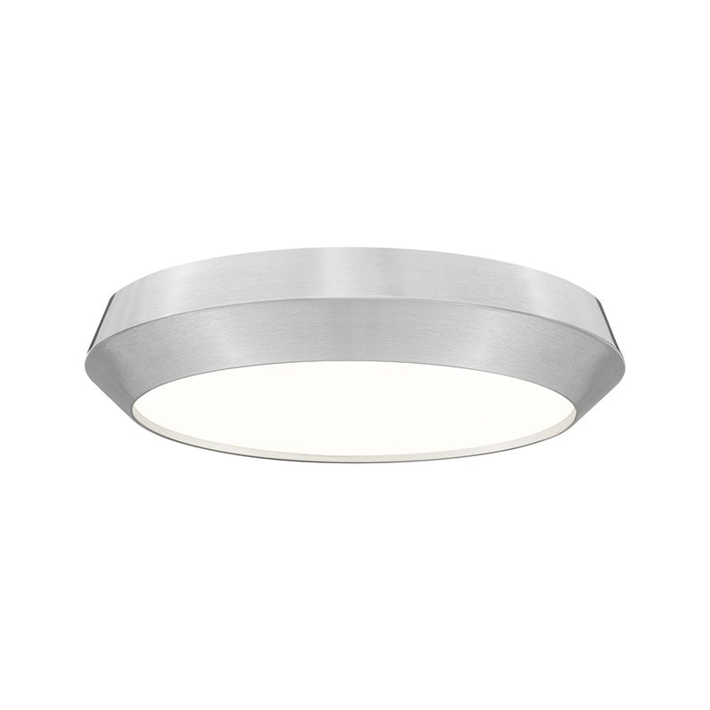 Z-Lite Quasars 1 Light 16" Flush Mount, Brushed Nickel/White - 7701F16-BN-LED