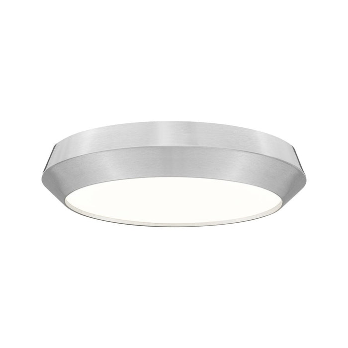 Z-Lite Quasars 1 Light 16" Flush Mount, Brushed Nickel/White - 7701F16-BN-LED