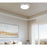 Z-Lite Quasars 1 Light 16" Flush Mount, Brushed Nickel/White