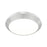 Z-Lite Quasars 1 Light 16" Flush Mount, Brushed Nickel/White