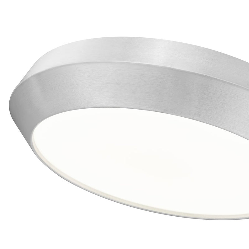 Z-Lite Quasars 1 Light 16" Flush Mount, Brushed Nickel/White