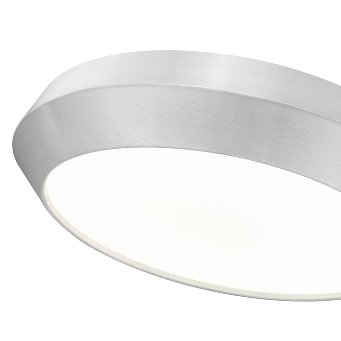 Z-Lite Quasars 1 Light 16" Flush Mount, Brushed Nickel/White