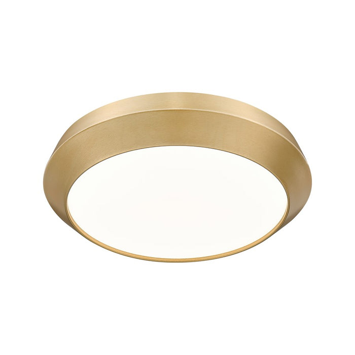 Z-Lite Quasars 1 Light 16" Flush Mount, Modern Gold/White