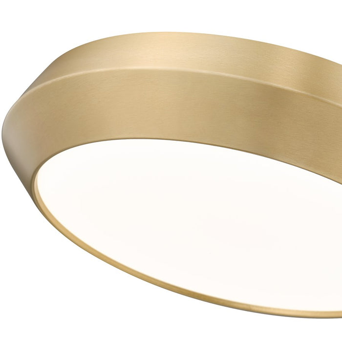 Z-Lite Quasars 1 Light 16" Flush Mount, Modern Gold/White