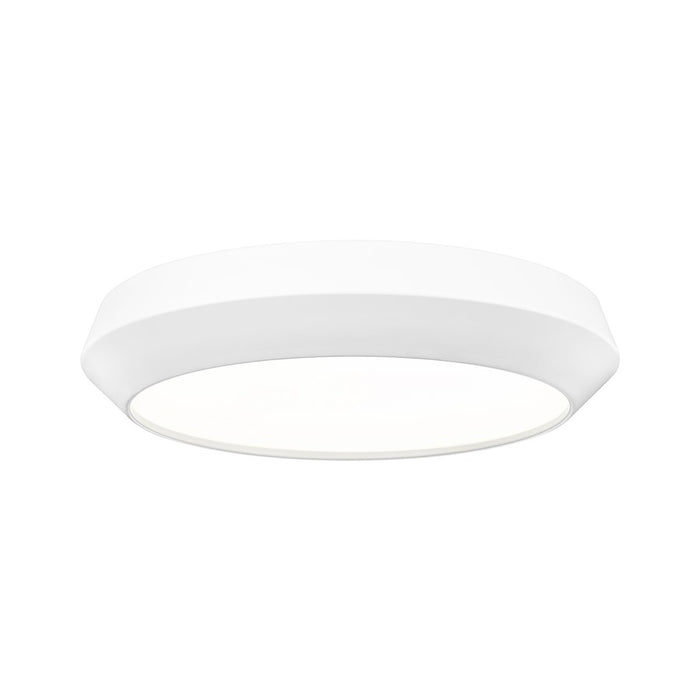 Z-Lite Quasars 1 Light 16" Flush Mount, Matte White/White - 7701F16-MW-LED