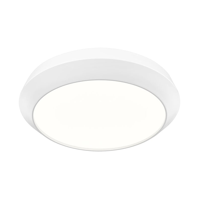 Z-Lite Quasars 1 Light 16" Flush Mount, Matte White/White