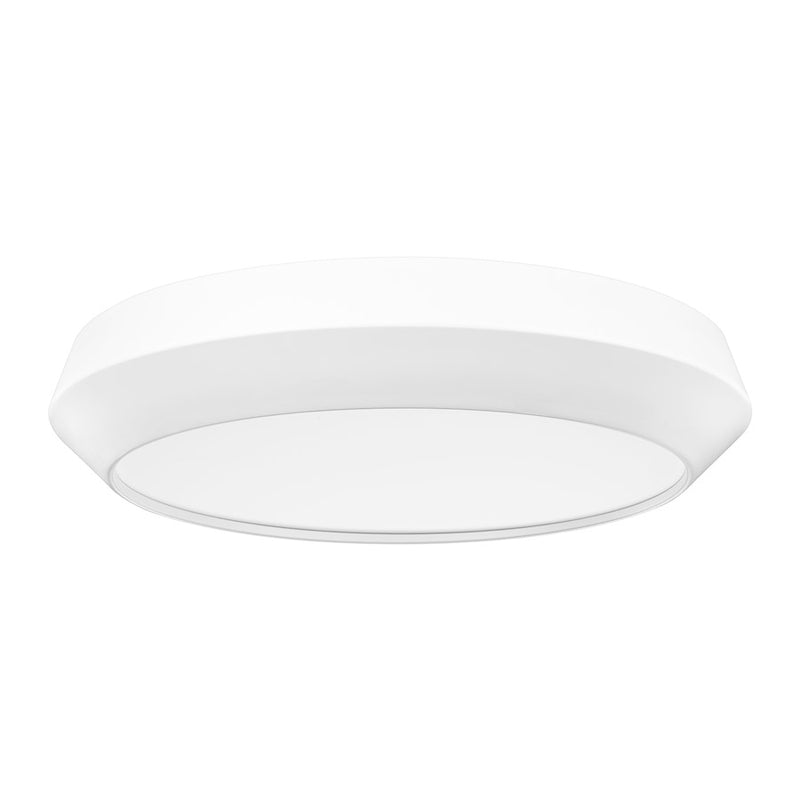 Z-Lite Quasars 1 Light 16" Flush Mount, Matte White/White