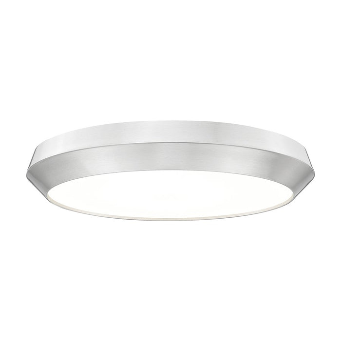 Z-Lite Quasars 1 Light 20" Flush Mount, Brushed Nickel/White - 7701F20-BN-LED