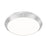Z-Lite Quasars 1 Light 20" Flush Mount, Brushed Nickel/White