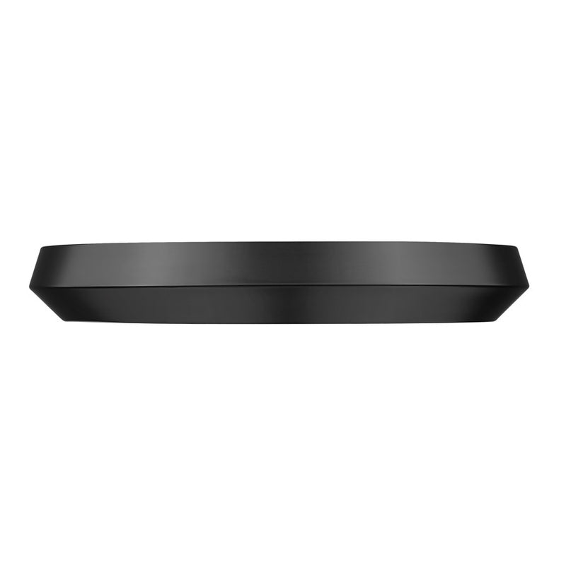 Z-Lite Quasars 1 Light 20" Flush Mount, Matte Black/White