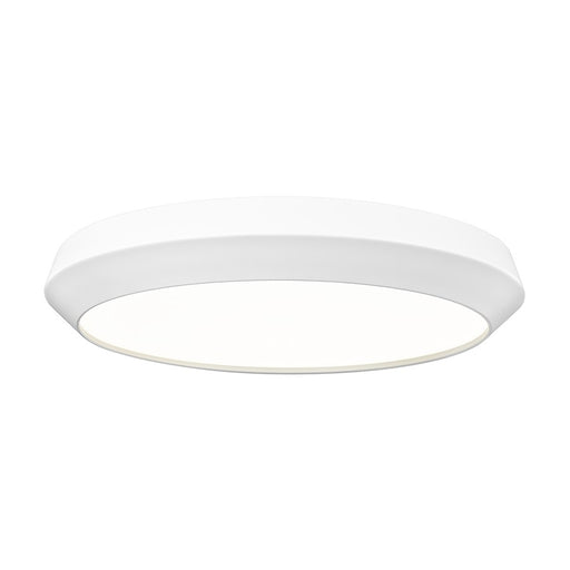 Z-Lite Quasars 1 Light 20" Flush Mount, Matte White/White - 7701F20-MW-LED